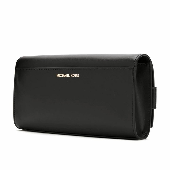 Michael Kors Bellamie Black Leather Cool Embellished Leather Bag Chain Crossbody - Picture 3 of 17